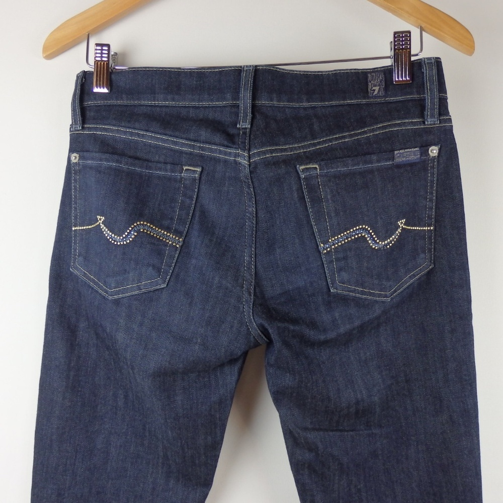 7 for All Mankind Roxanne Skinny Denim Jeans Dark Size 26 - Picture 4 of 8